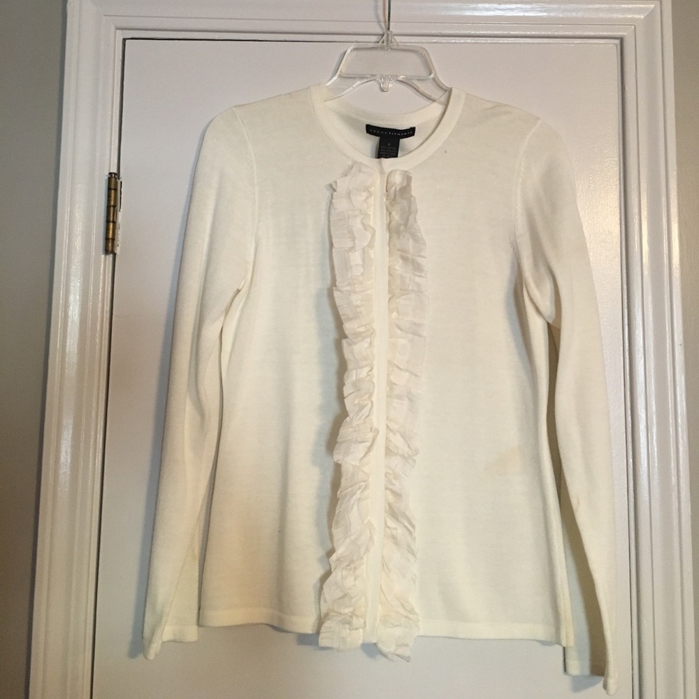 Cream/white cardigan